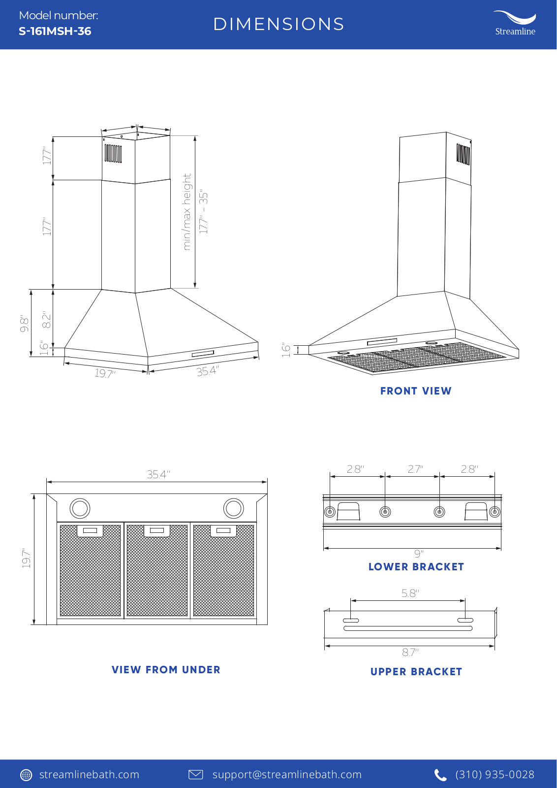 Streamline S161MSH36 User Manual