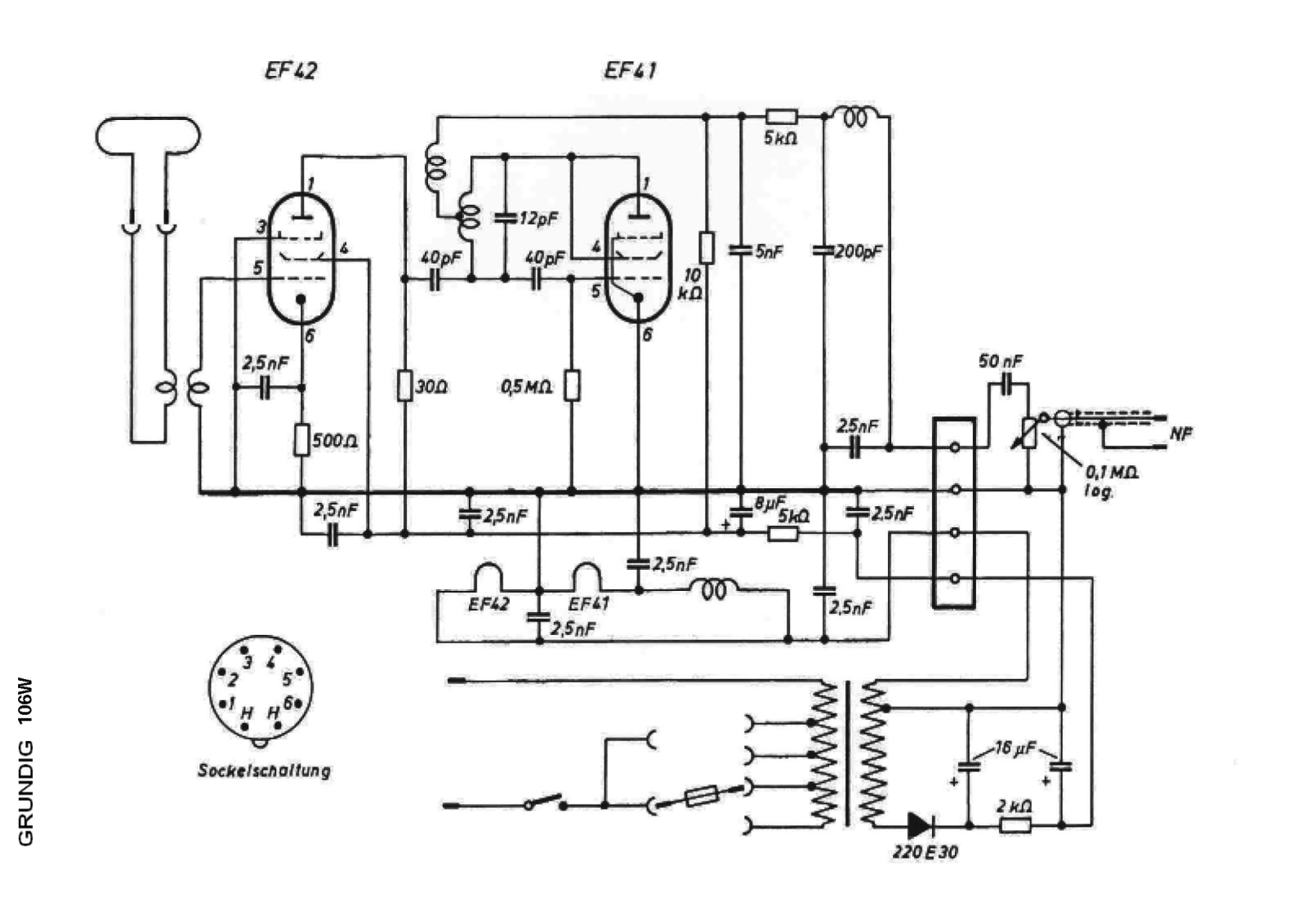 Grundig 106-W Schematic