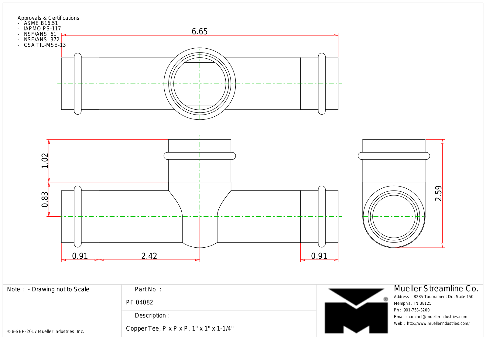 Mueller Streamline PF 04082 Cad Drawing - ManualMachine.com