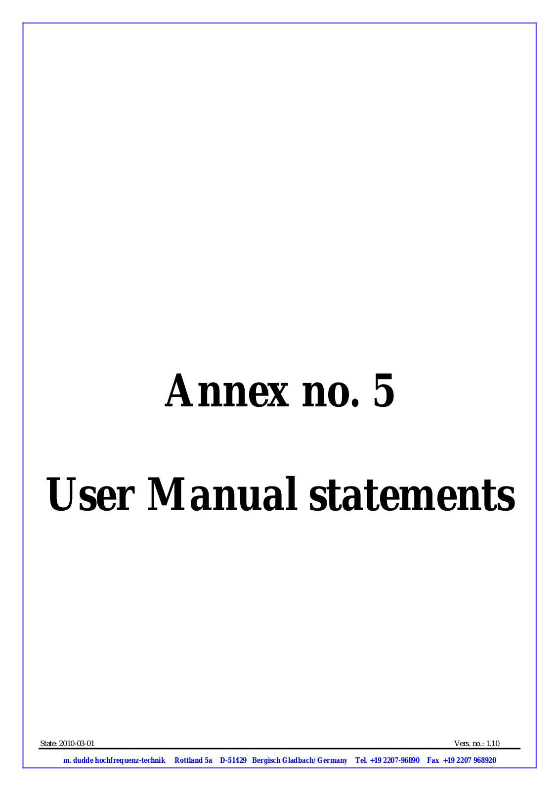 Marquardt DC12B User Manual