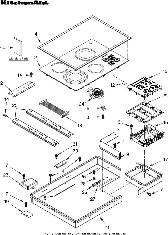 KitchenAid KECC508RPW03 Parts List