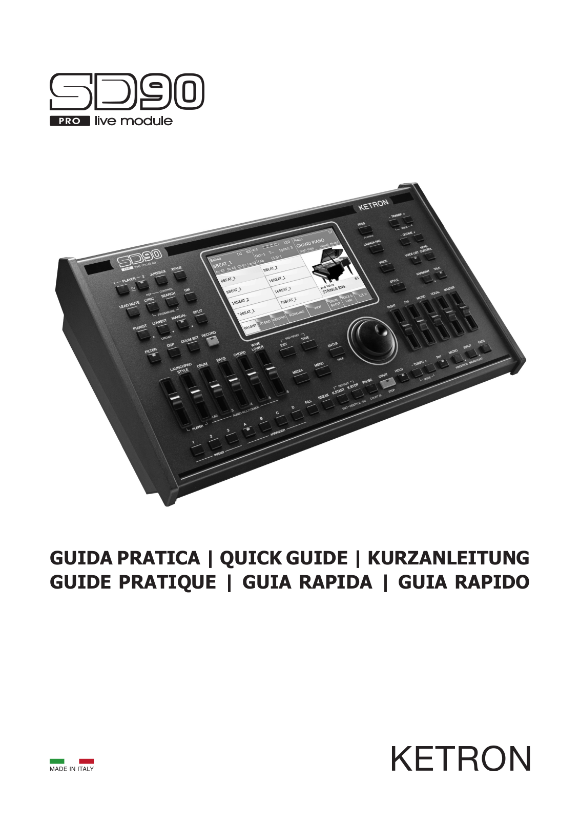 Ketron SD90 QUICK GUIDE