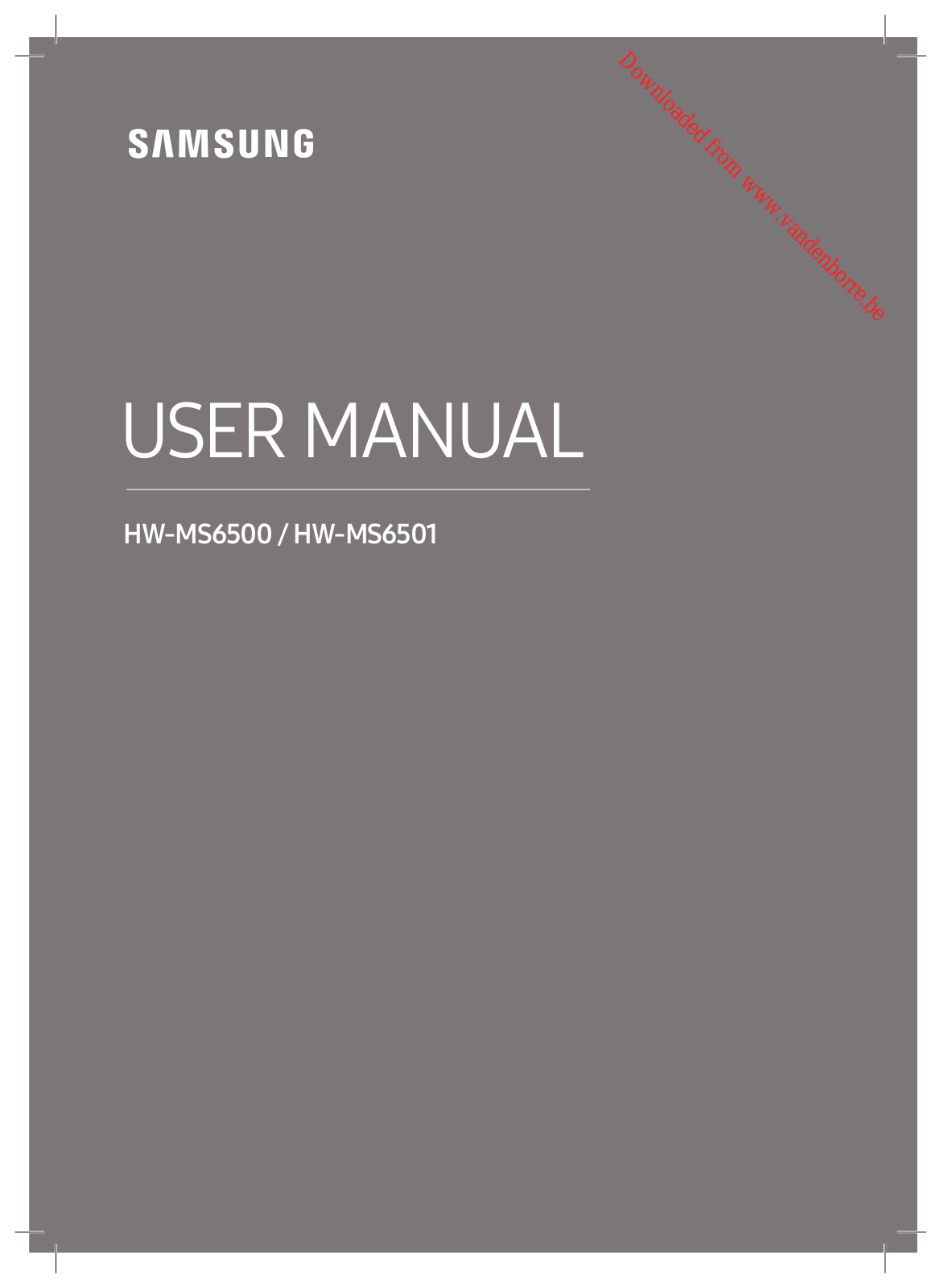 SAMSUNG HW-MS6500, HW-MS6501 User Manual