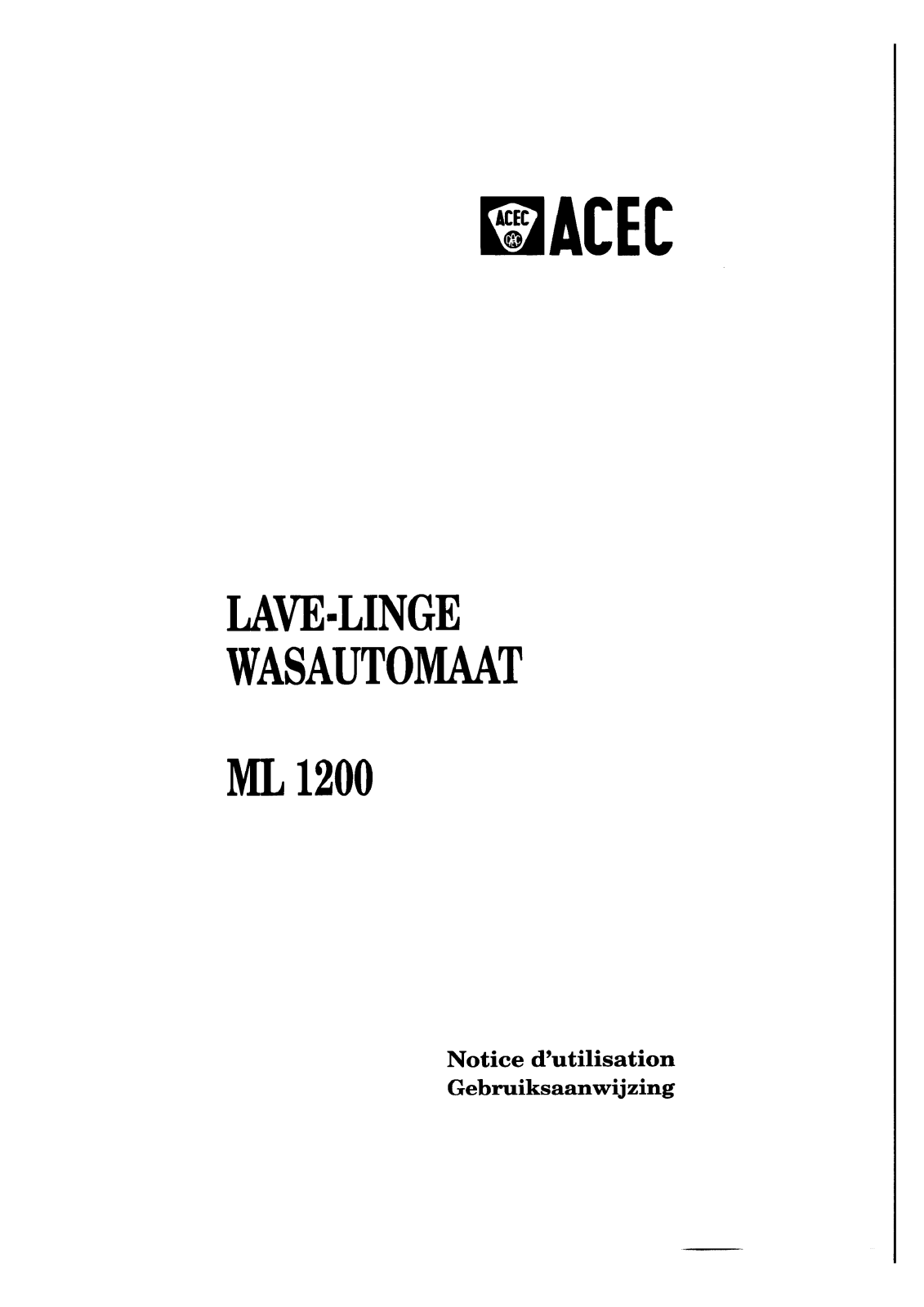 ACEC ML1200 User Manual