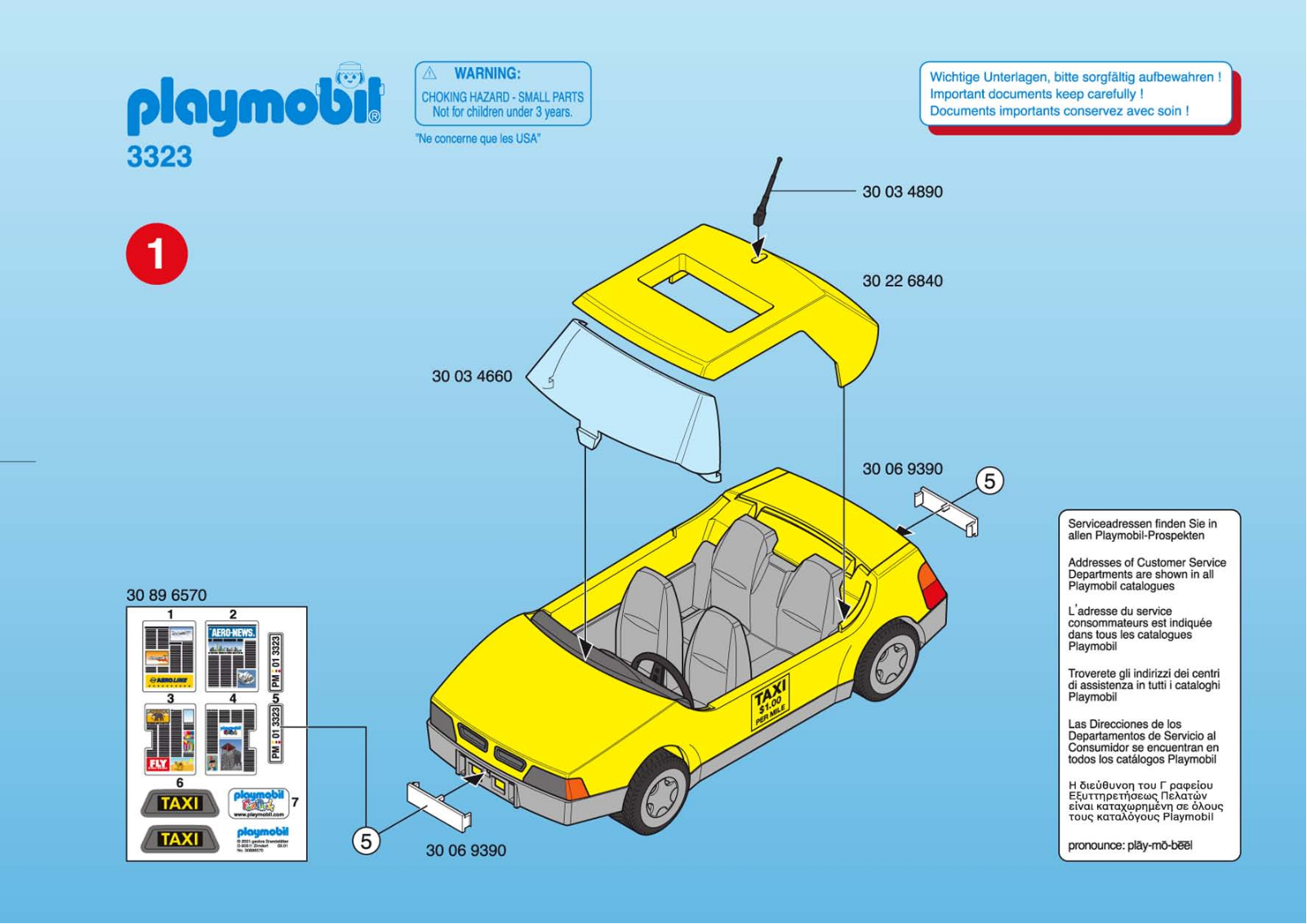 Playmobil 3323 Instructions