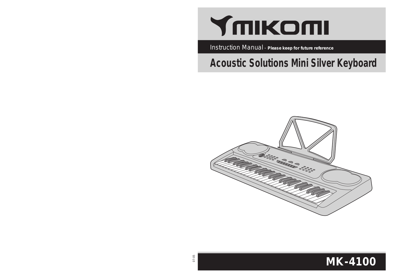 Mikomi MK-4100 Instruction Manual