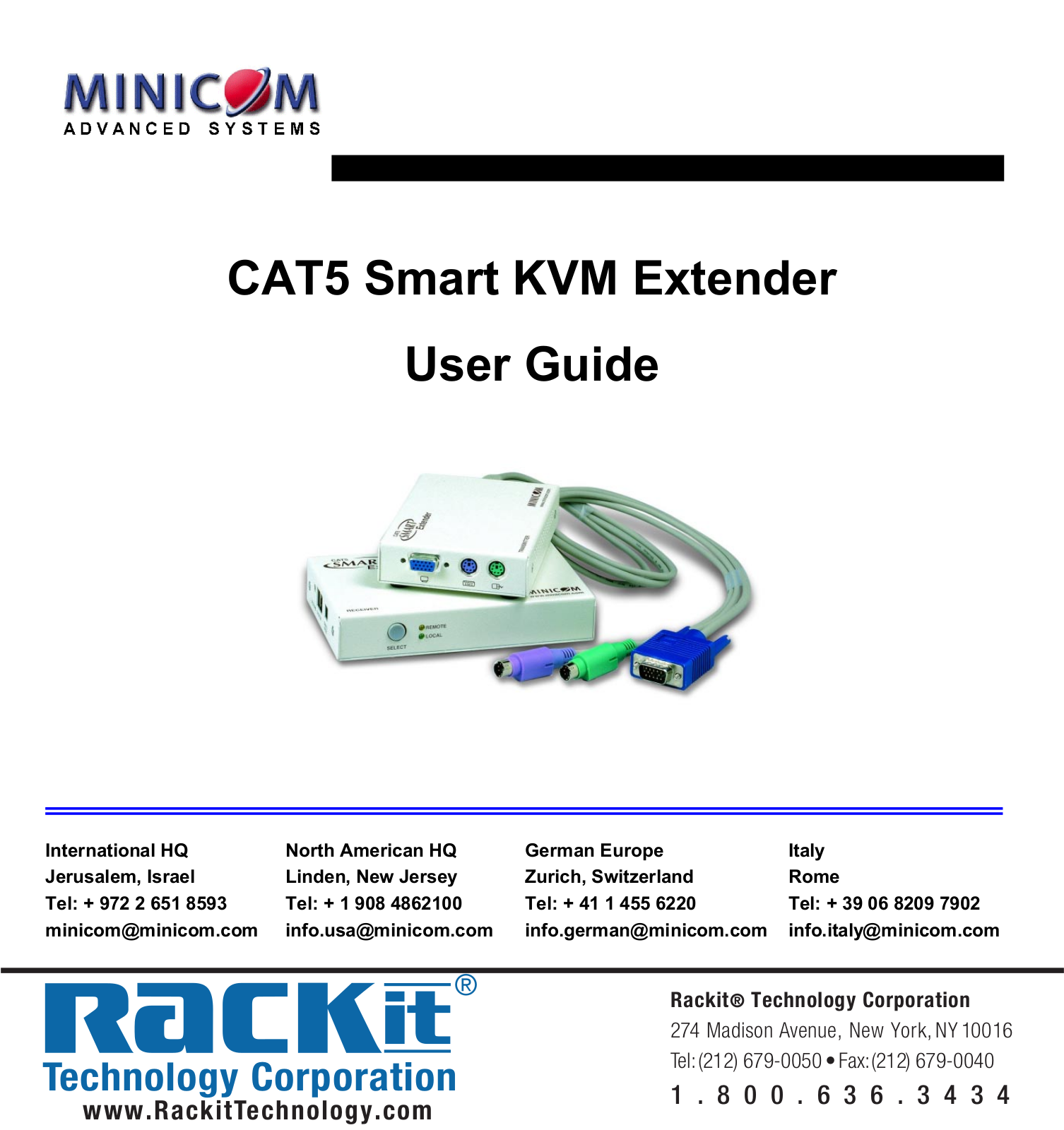 Minicom Advanced Systems CAT5 User Manual