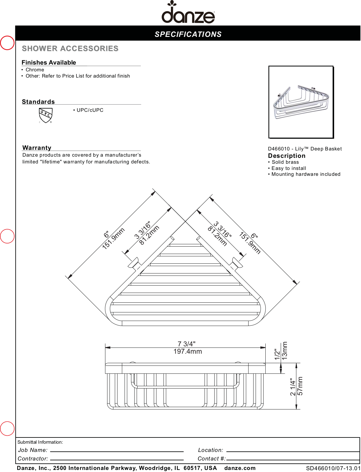 Danze D466010 User Manual