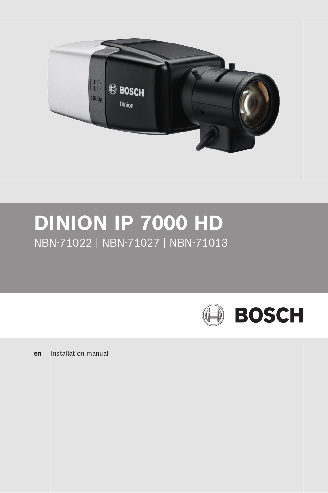 Bosch NBN-71022-BA, NBN-71022-B, NBN-71013-BA, NBN-71013-B User Manual