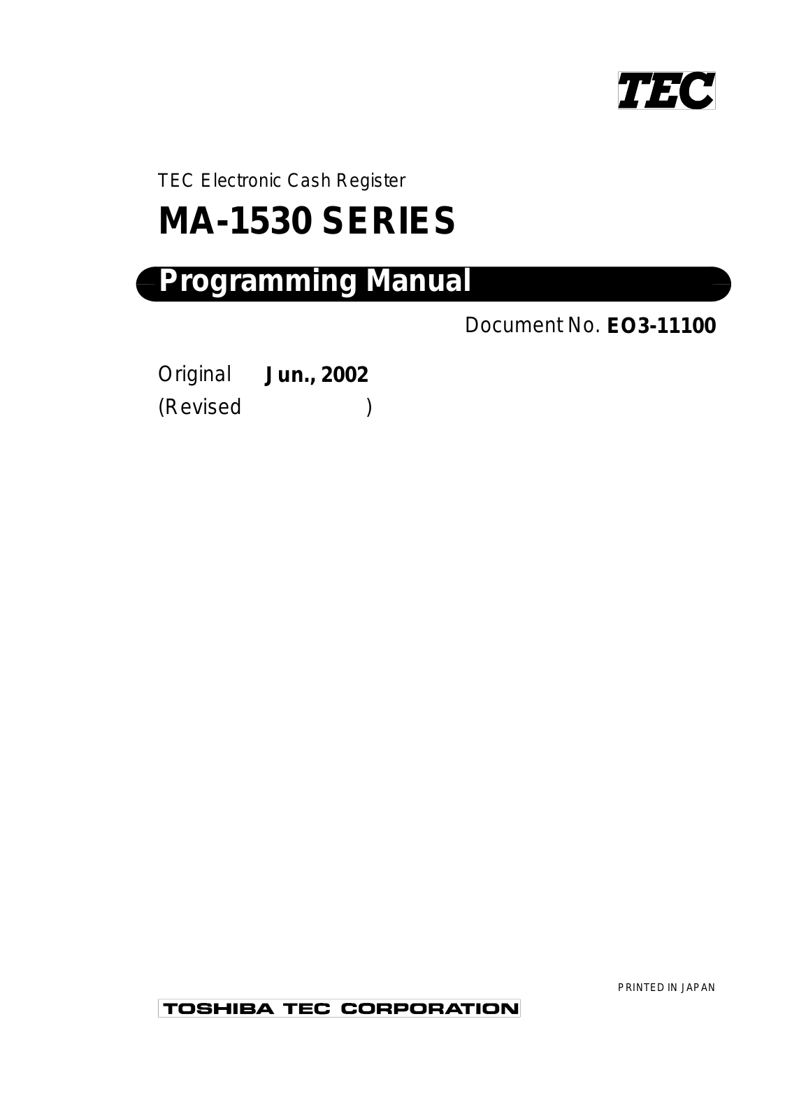 Tec MA-1530 User Manual