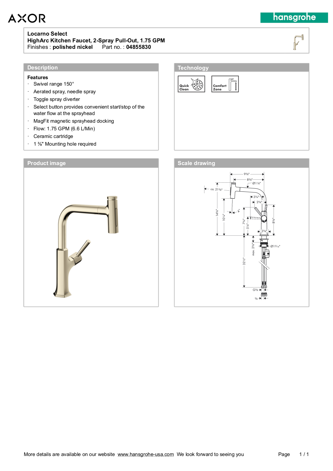 Hansgrohe GCDC1912 Specifications - ManualMachine.com