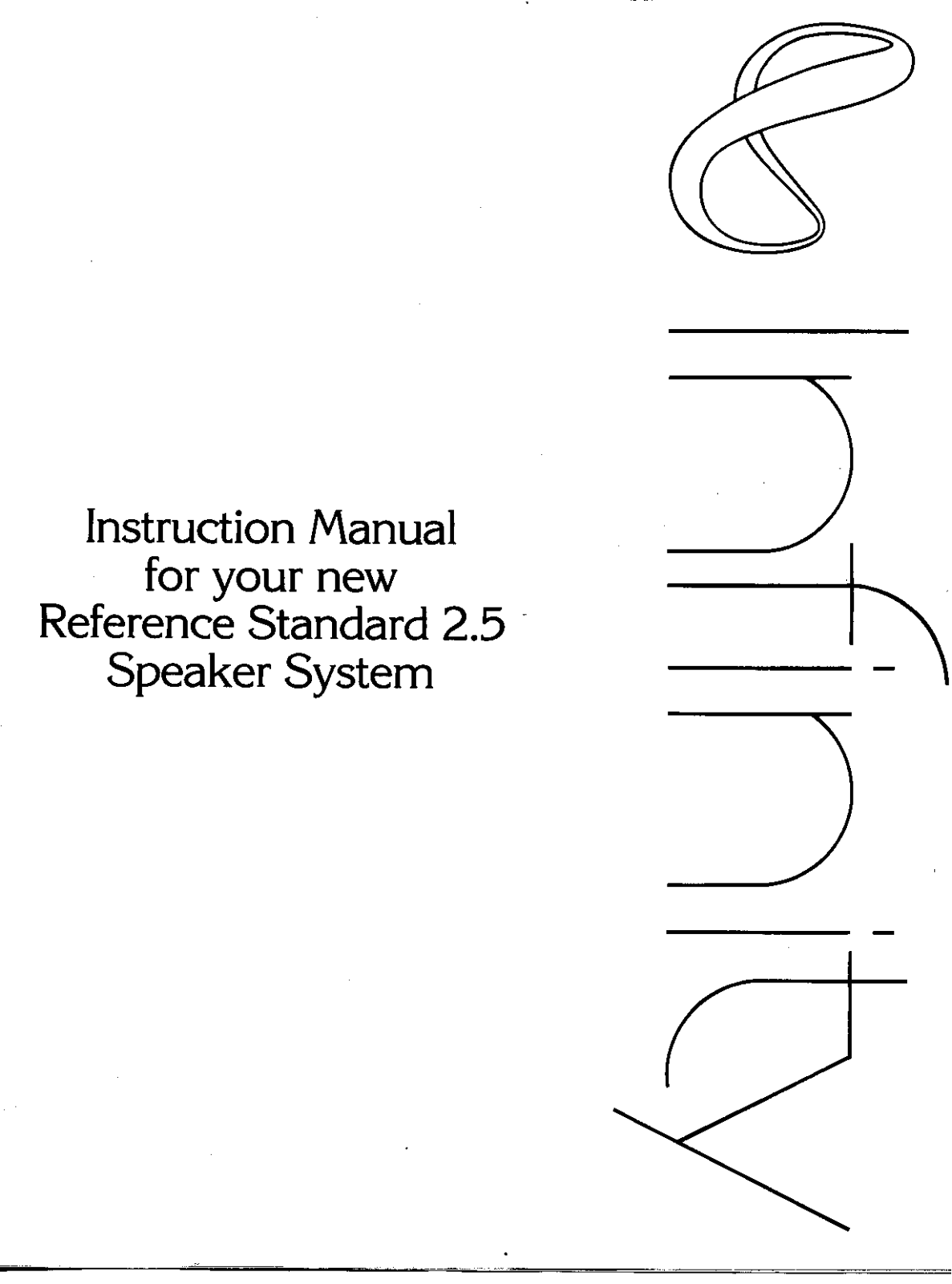 Infinity RS-2.5 Owners manual
