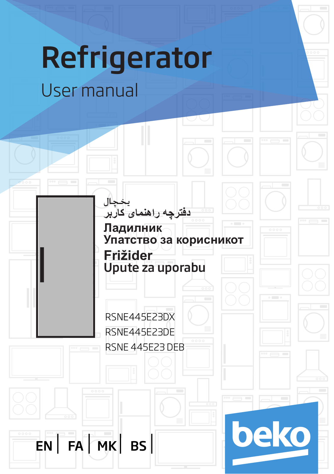 Beko RSNE445E23DX, RSNE445E23DE, RSNE 445E23 DEB User manual