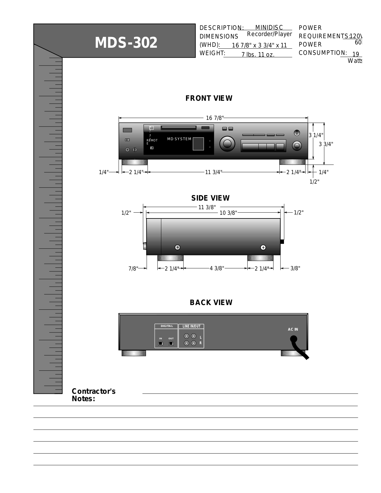 Sony MDS-302 User Manual
