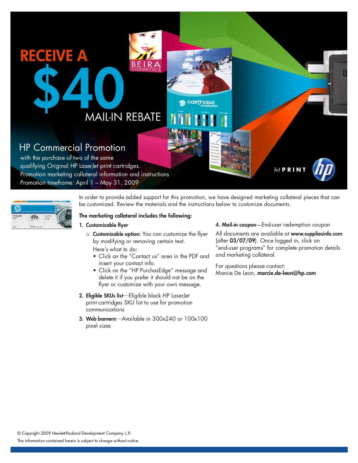 HP (Hewlett-Packard) Print Cartridges User Manual