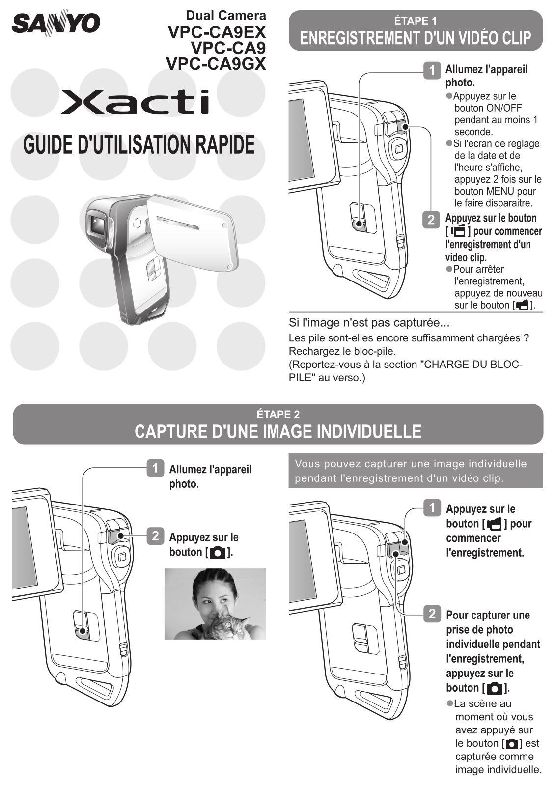 Sanyo VPC-CA9 QUICK GUIDE