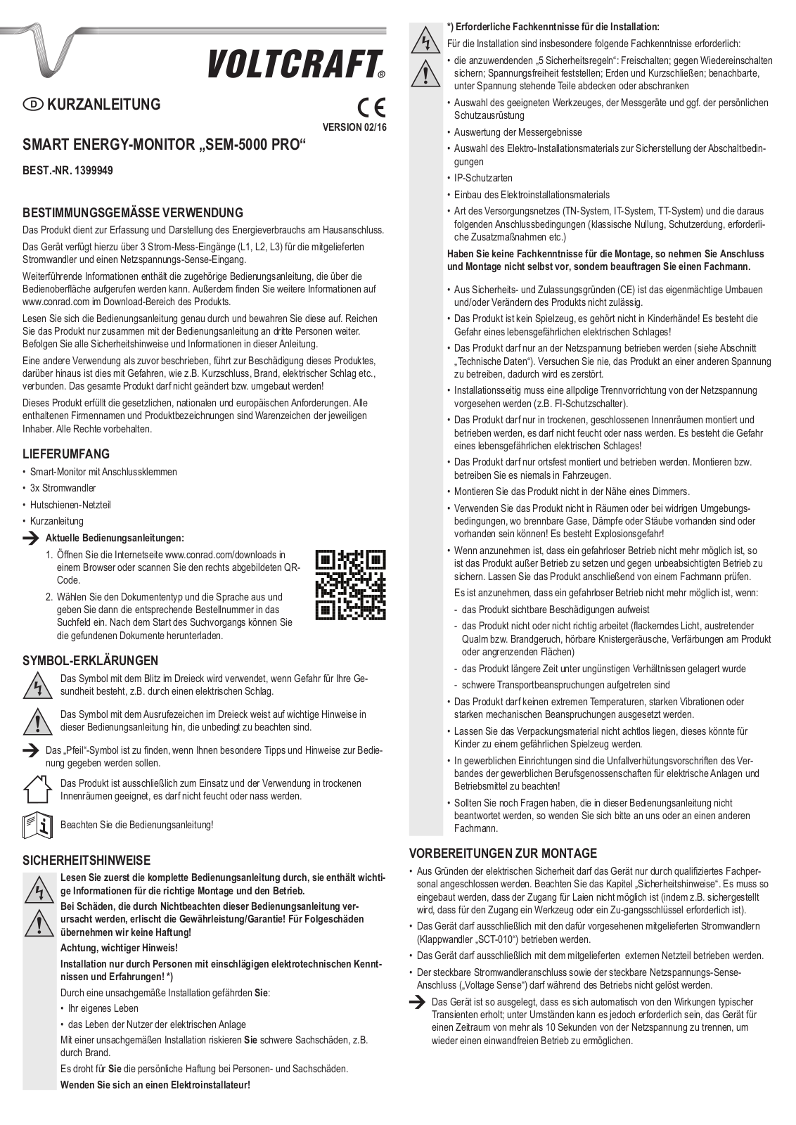 VOLTCRAFT SEM-5000 PRO Operating Instructions