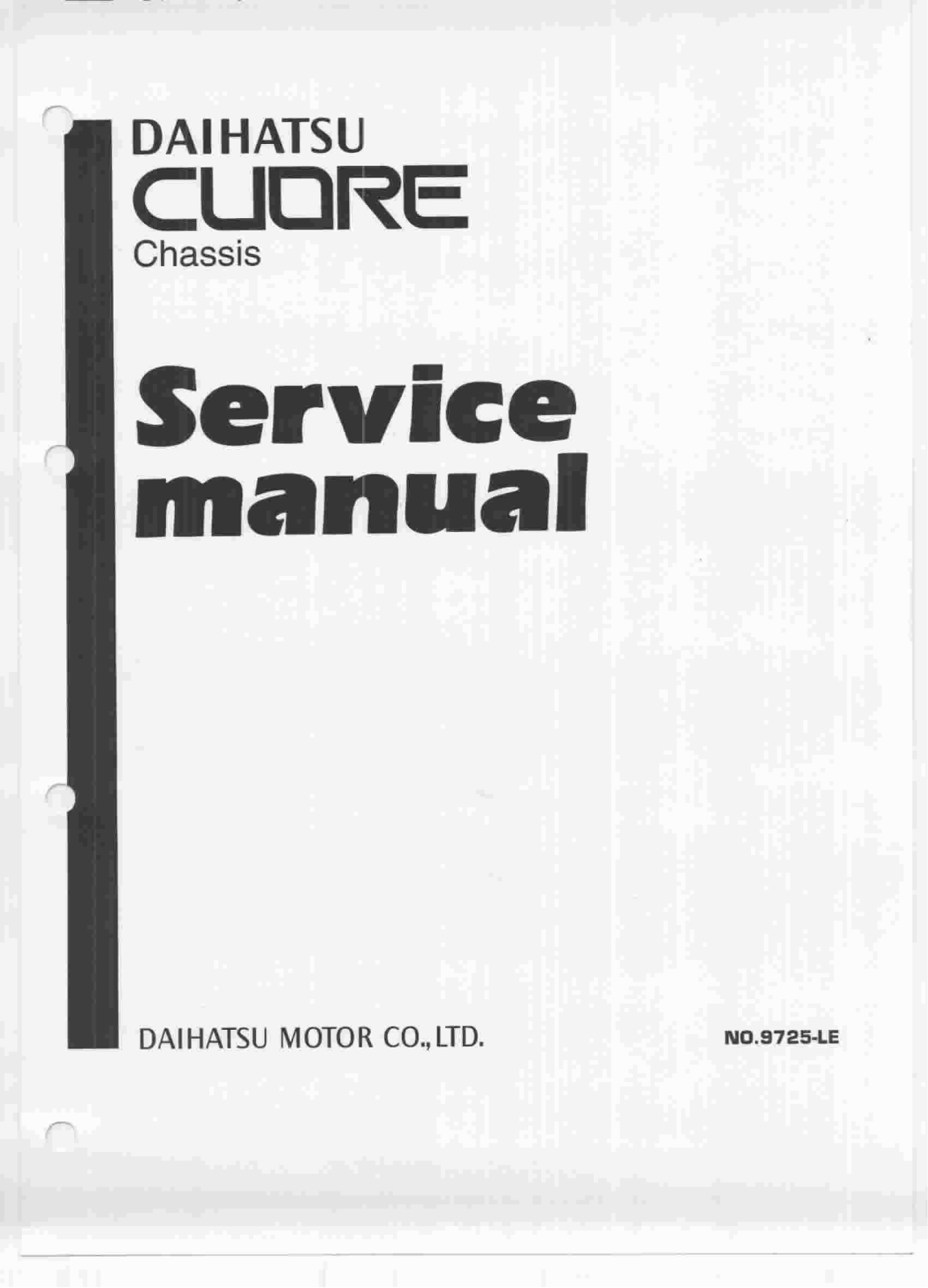 Daihatsu Mira 2003, Mira 1999, Mira 2000, Mira 2002 User Manual