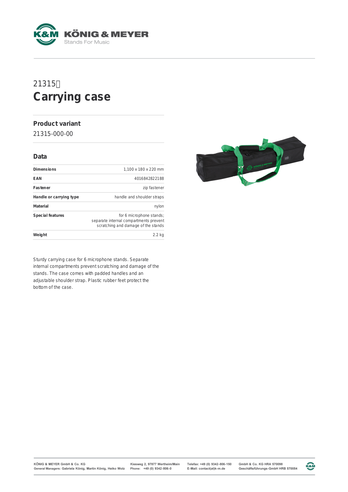 K&M 21315 User Manual