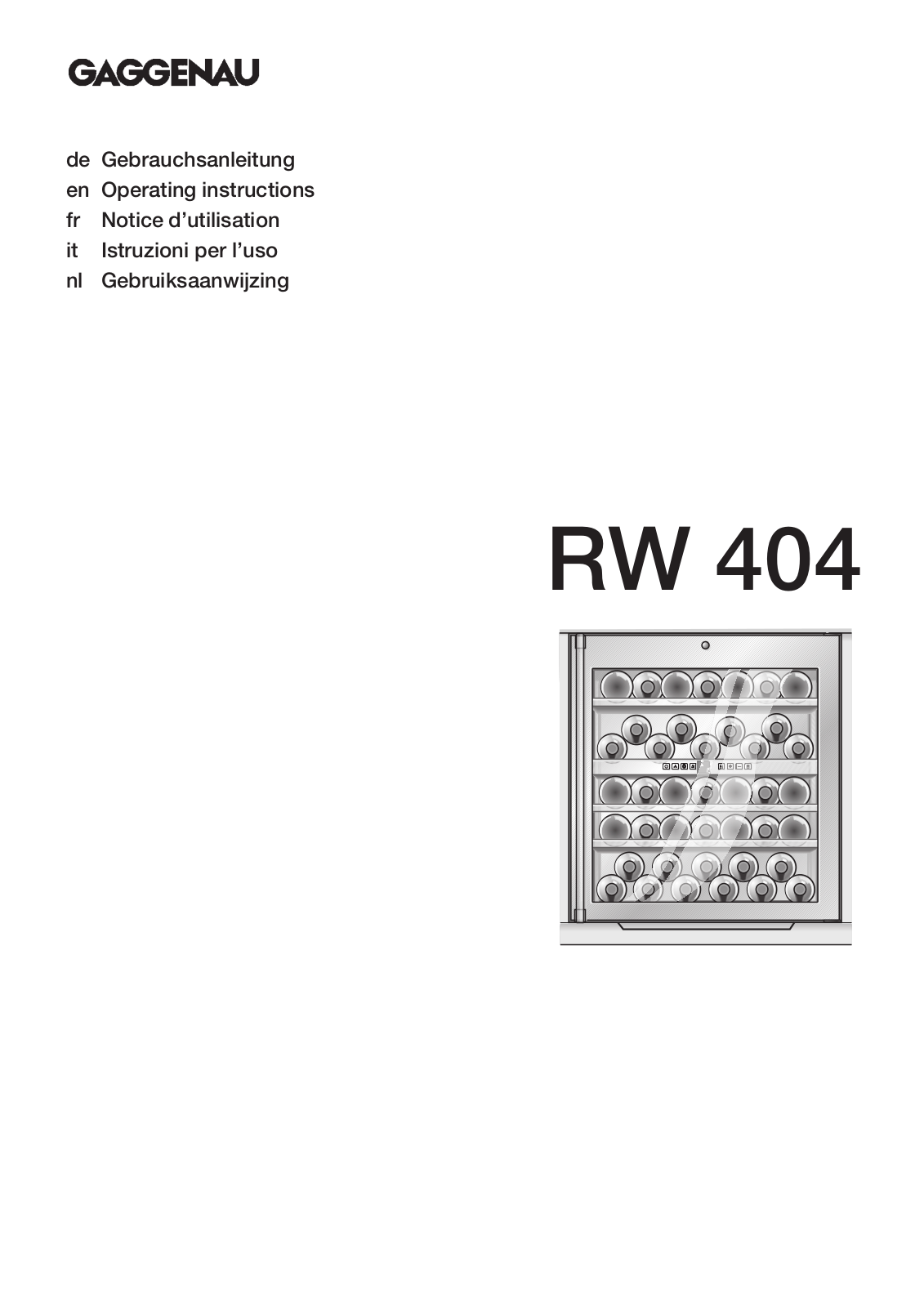 GAGGENAU RW404260 User Manual