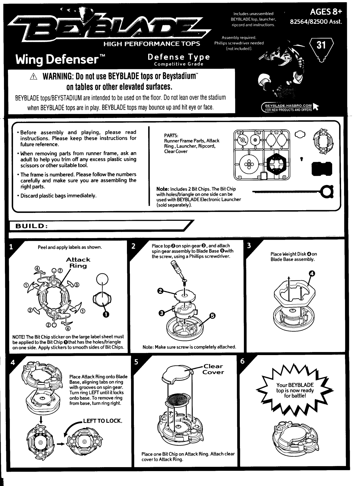 HASBRO Beyblade Wing Defenser User Manual