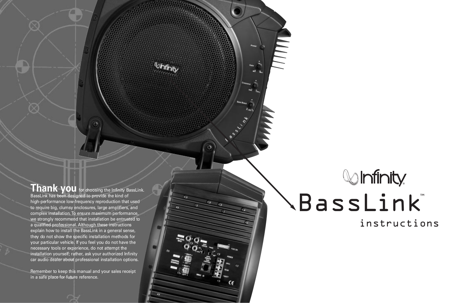 Infinity BASSLINK LC, BASSLINK X User Manual