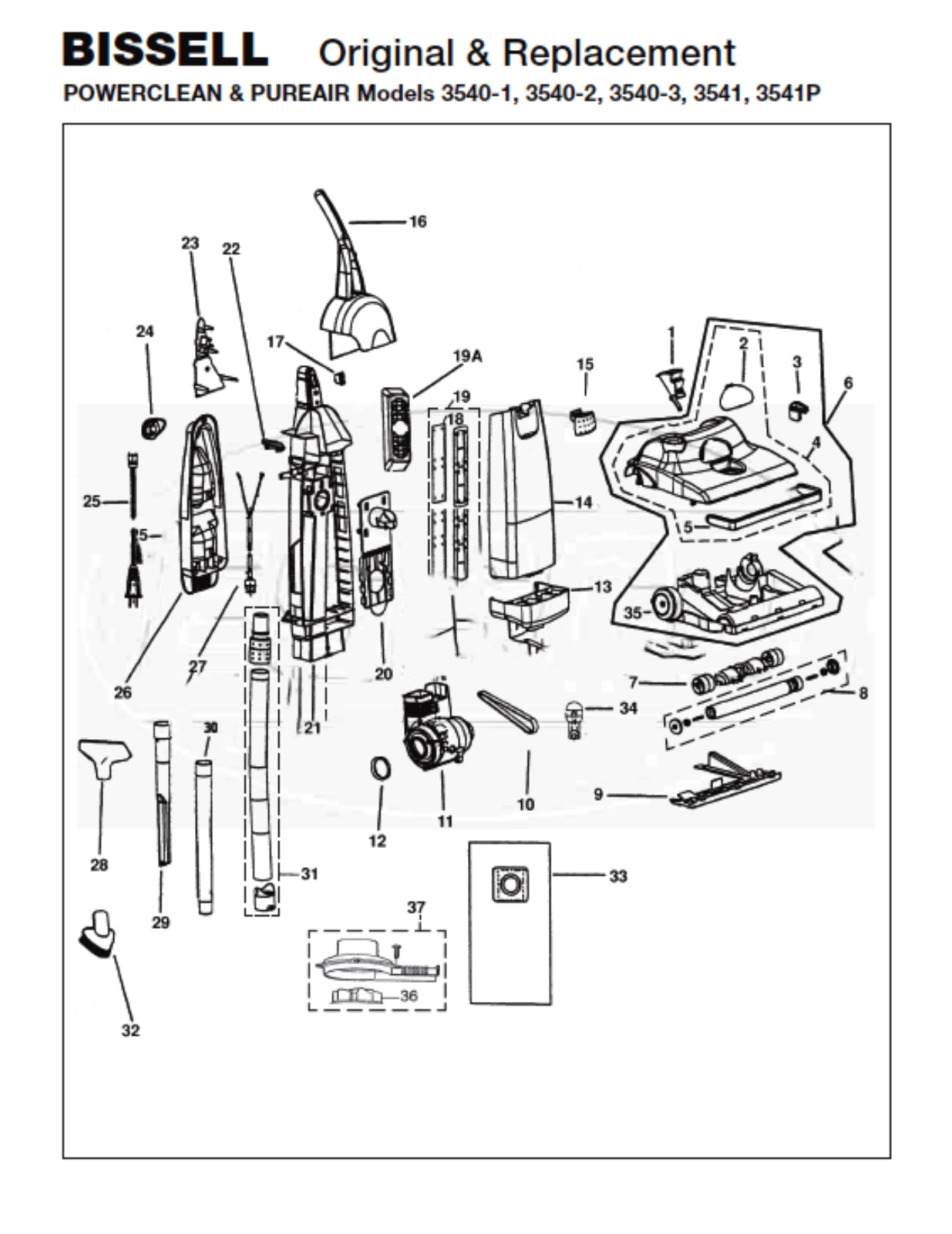 Bissell 3540-1, 3540-3, 3541-p, 3540-2, 3541 Owner's Manual