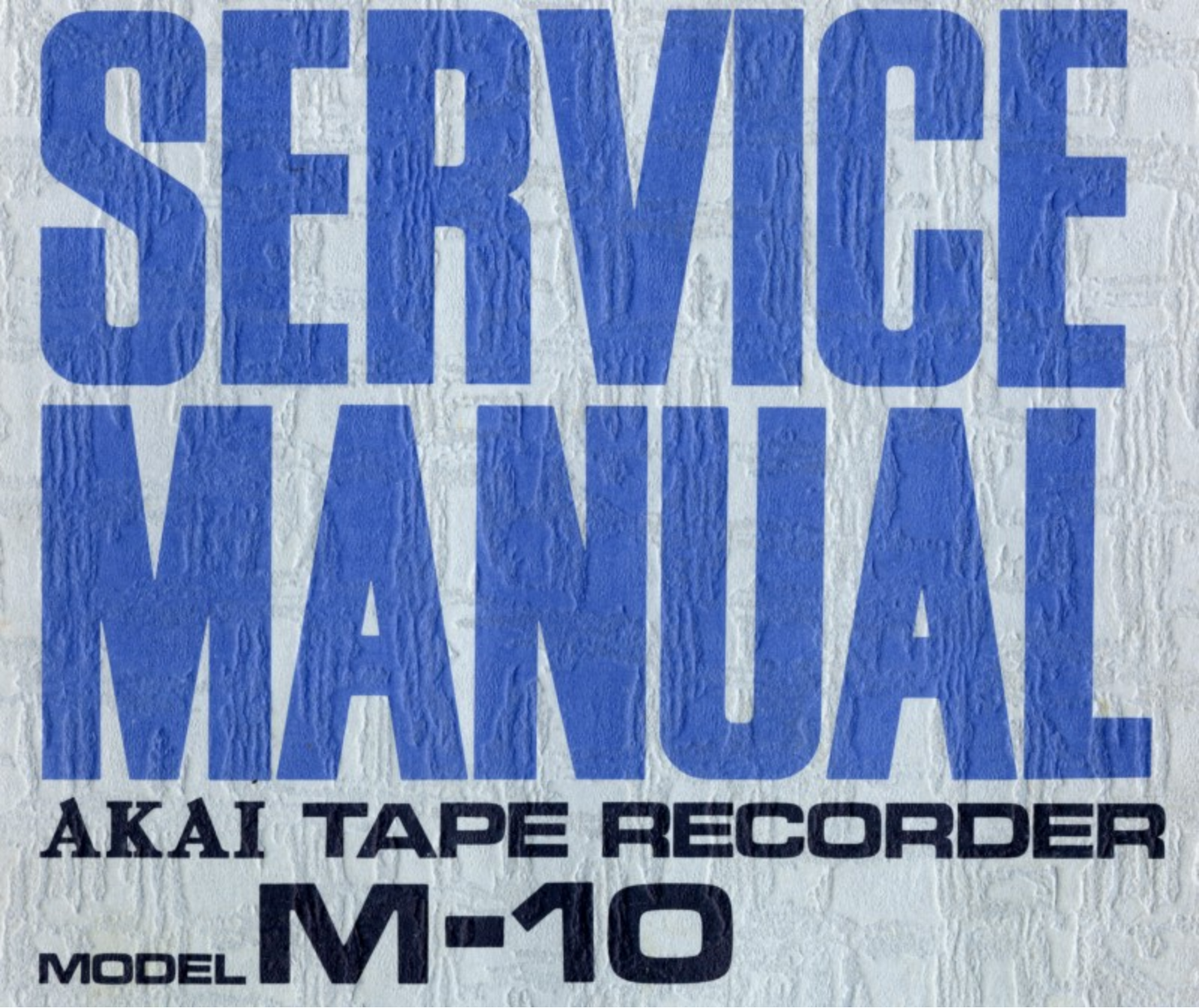 Akai M-10 Service manual