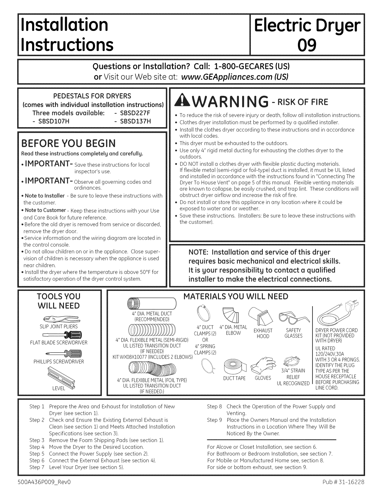 GE DBVH520EJ3WW, DBVH520EJ4WW, DCVH680EJ0MV, DCVH680EJ1BB, DCVH680EJ1MS Installation Guide - ManualMachine.com