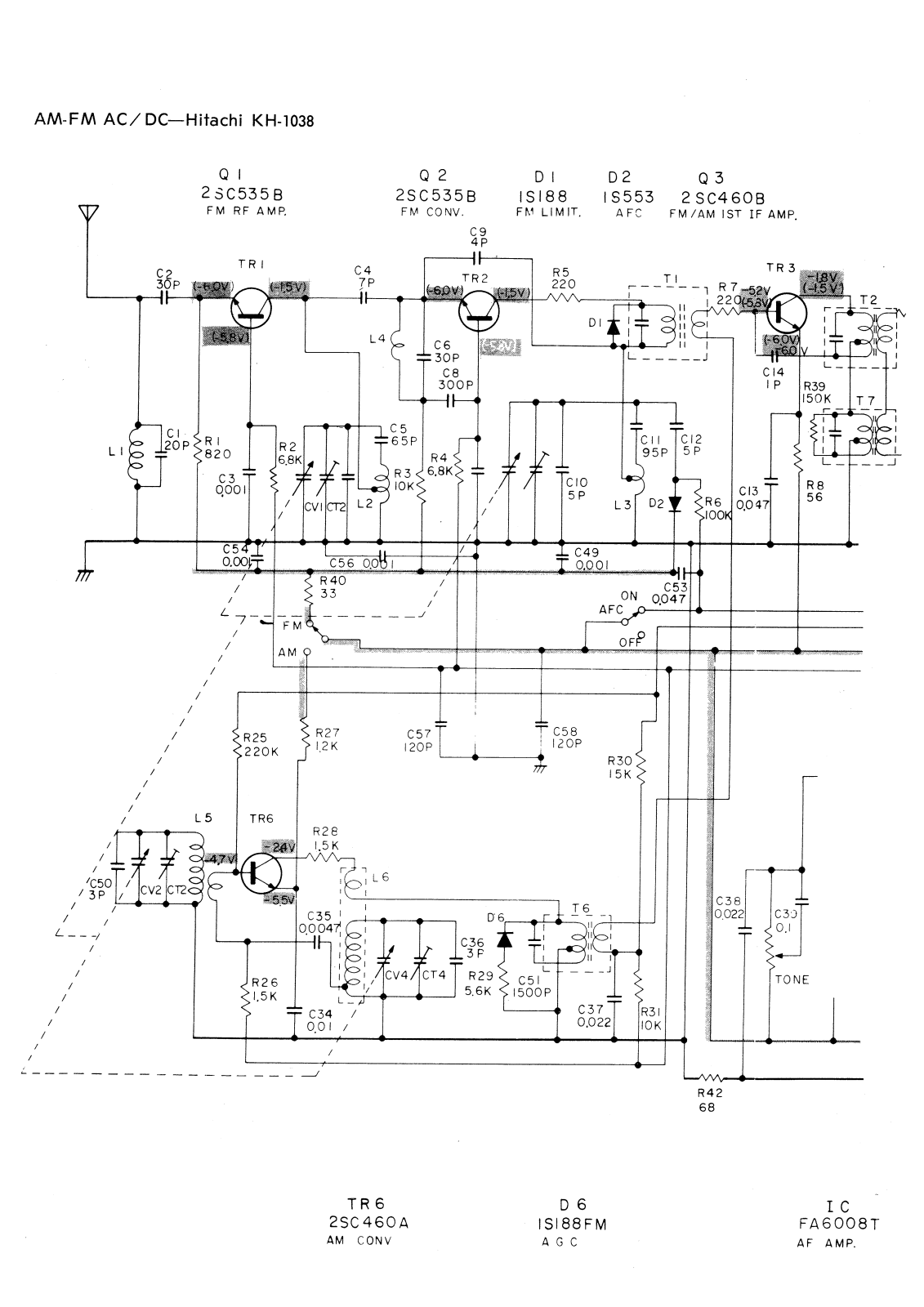 Hitachi KH-1038 Schematic