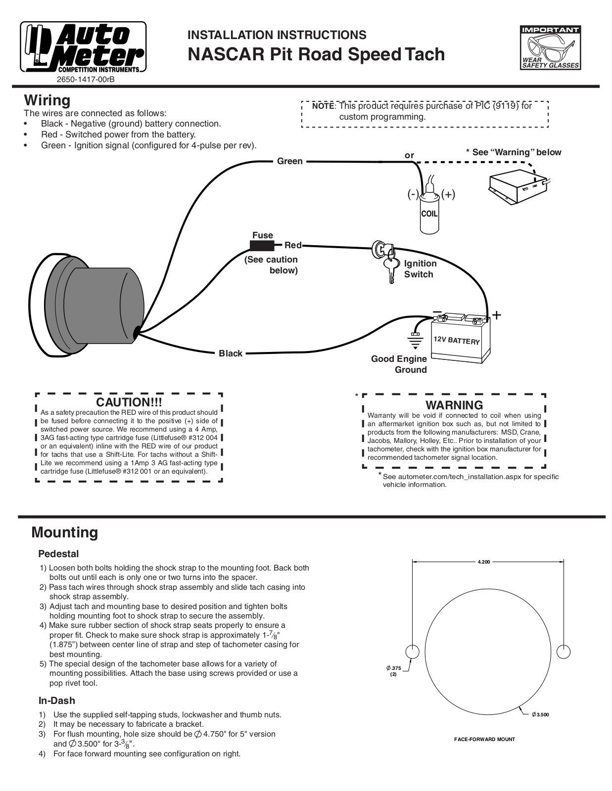 Auto Meter 6606-05705 User Manual