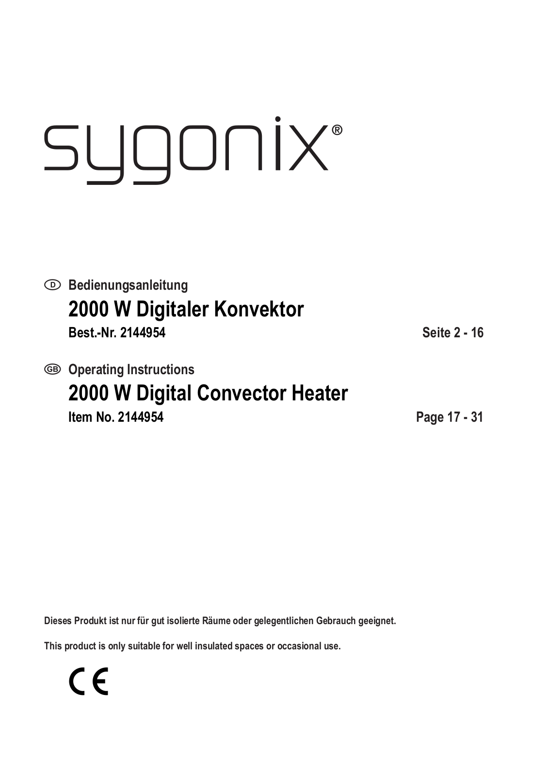 Sygonix SY-4289908 User guide