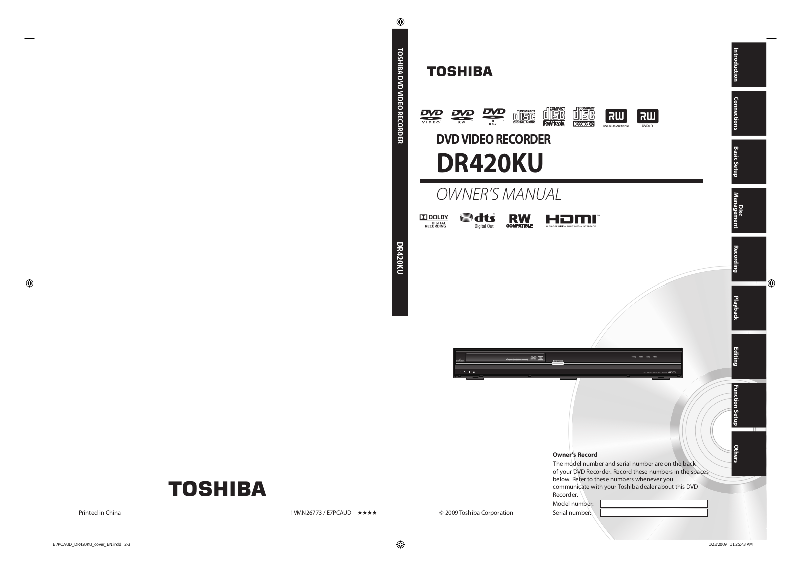 Toshiba D-R420KU User Manual