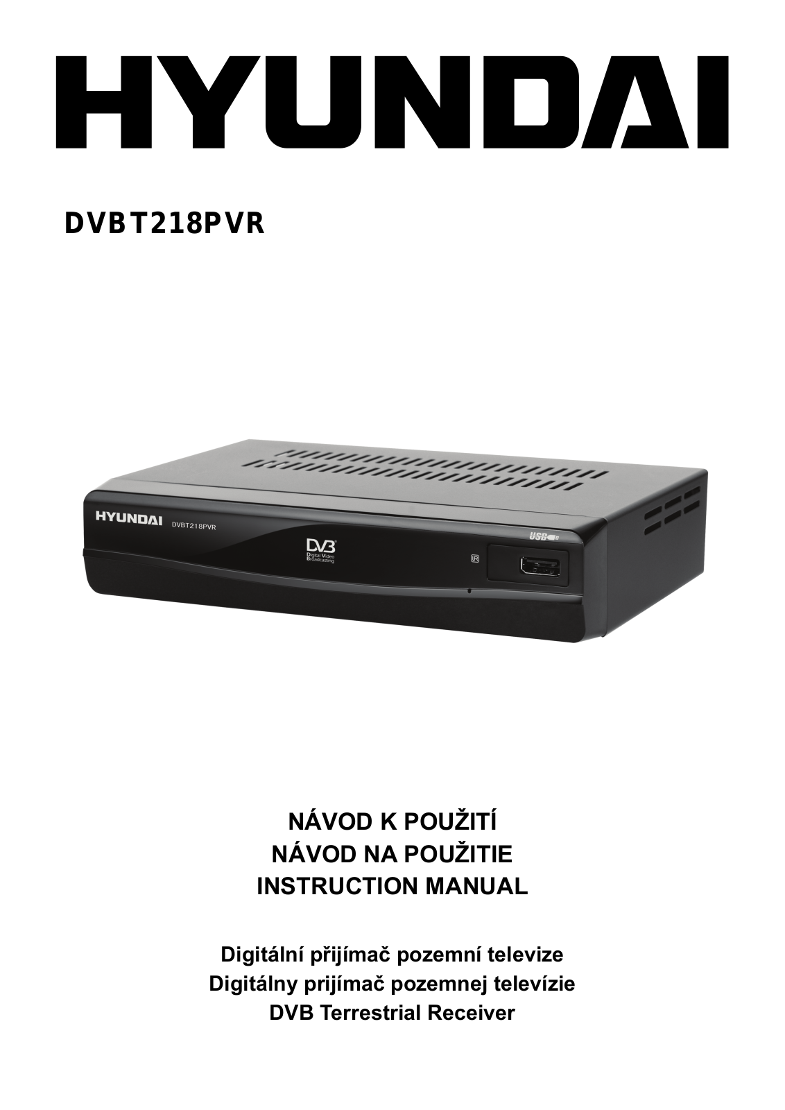 Hyundai DVBT 218 PVR User Manual