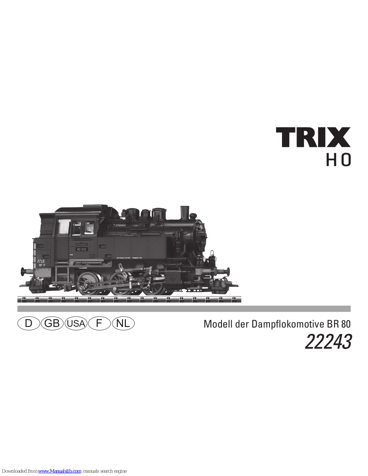 Trix 22243, BR 80, 22336, BB 12000 Series, 22616 User Manual