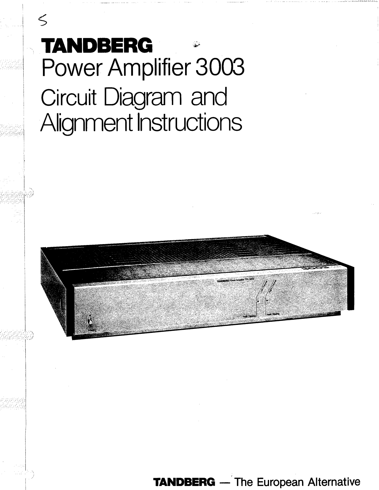 Tandberg 3003 Service manual