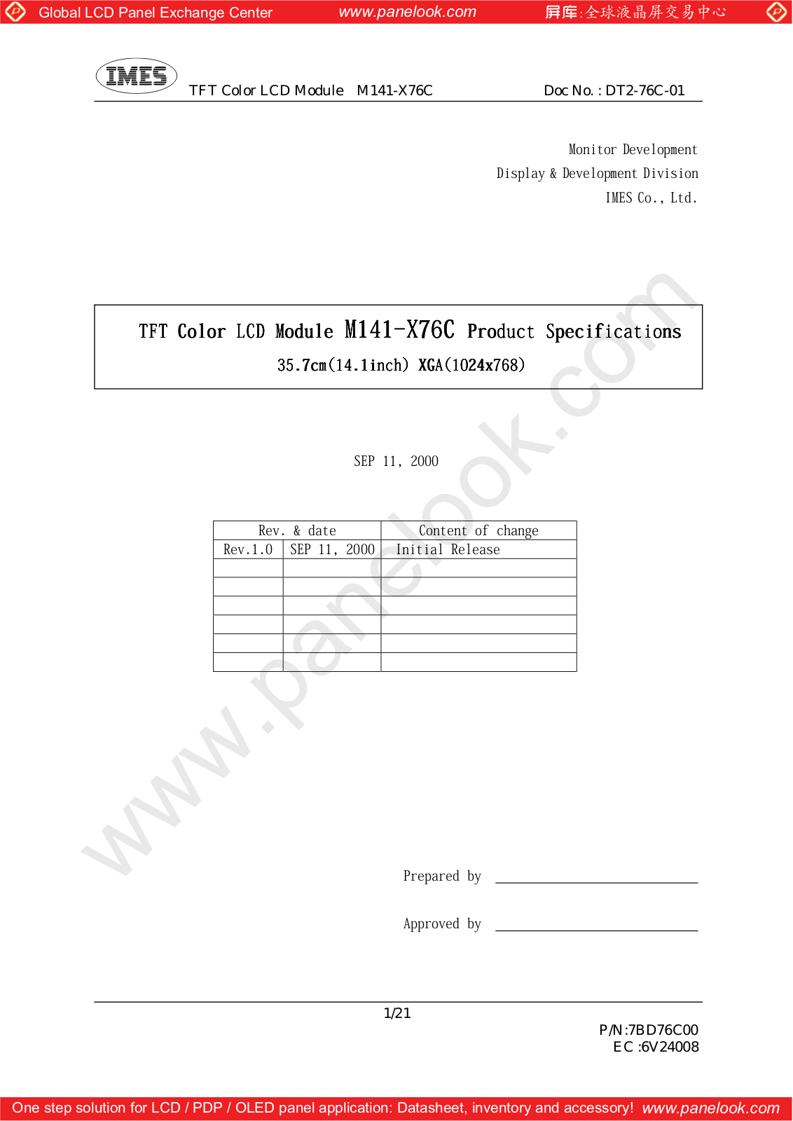 IMES M141-X76C Specification