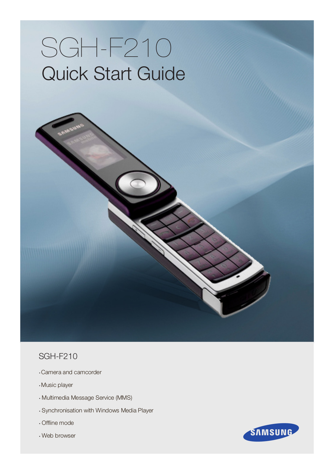 Samsung F210 User Manual