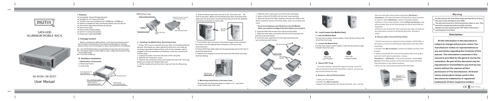 Digitus DA-50216, DA-50217 User Manual