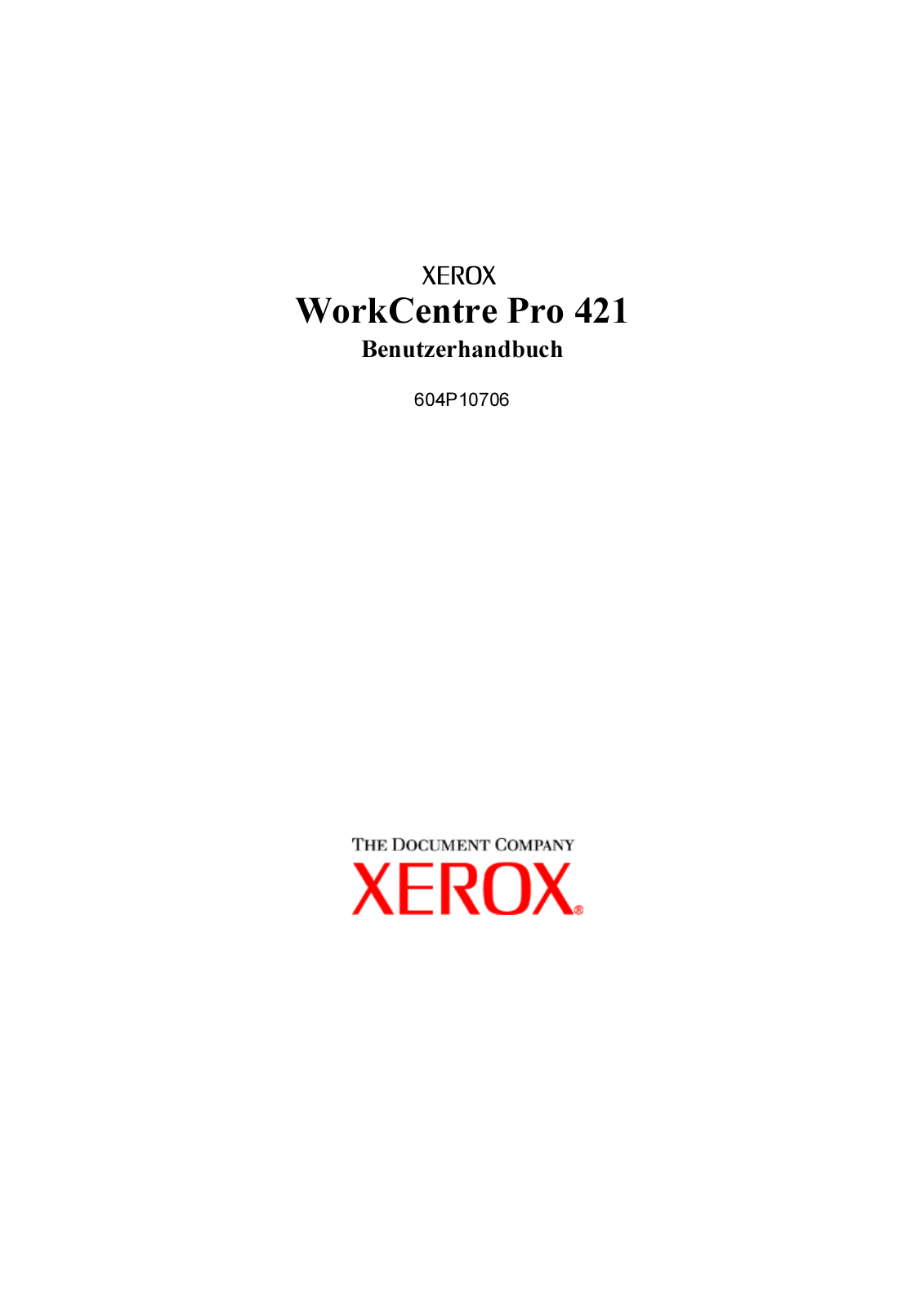 Xerox WorkCentre Pro 421 system manual