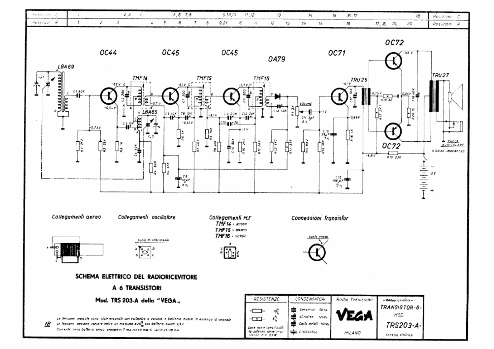 Vega trs203a schematic