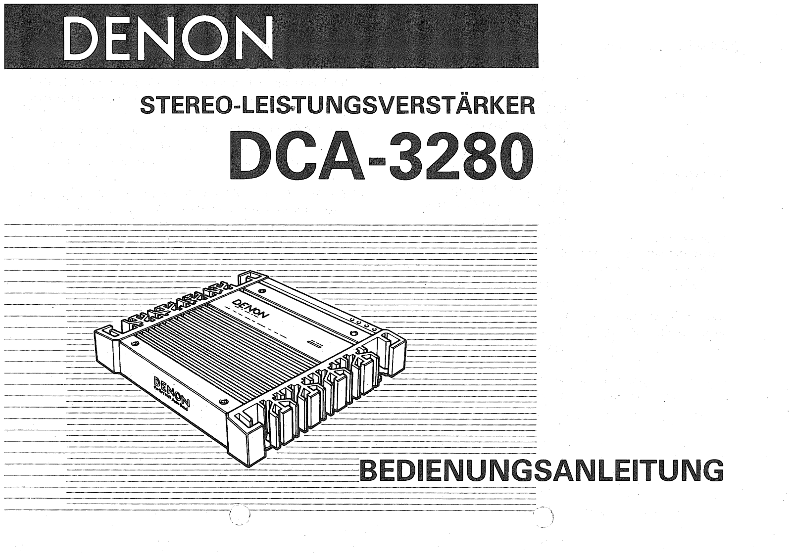 Denon DCA-3280 Owner's Manual