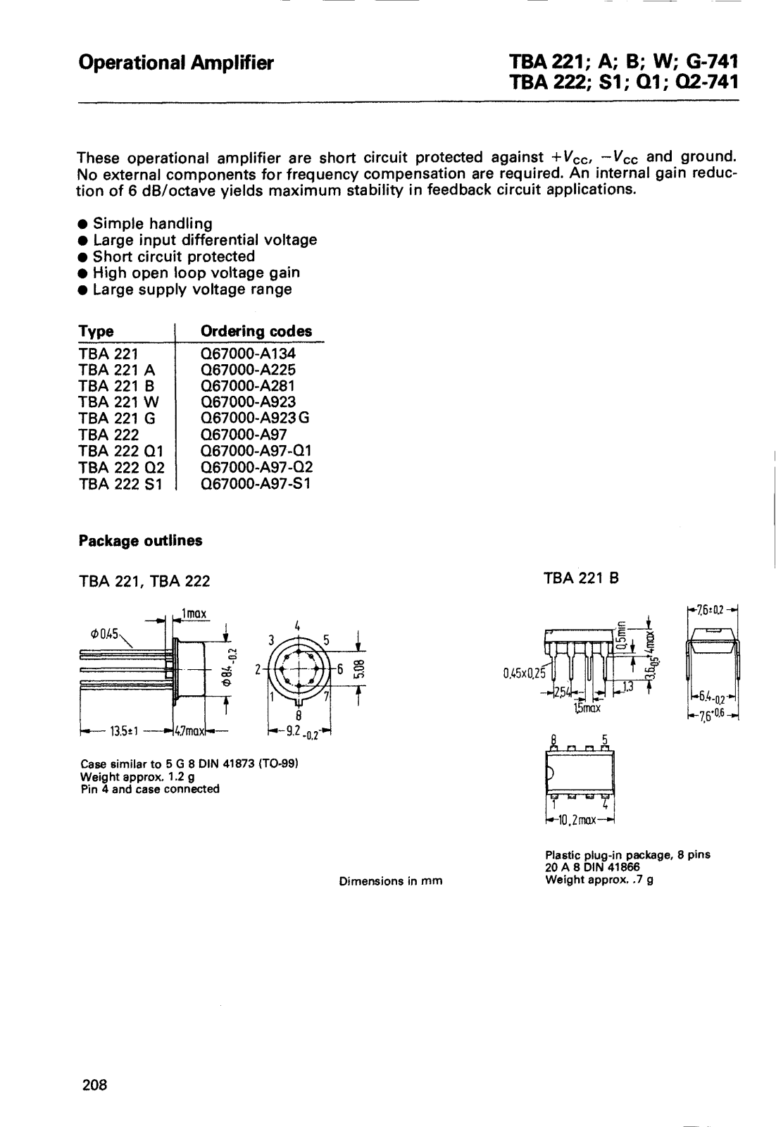 Datasheet TBA221 Specification - ManualMachine.com