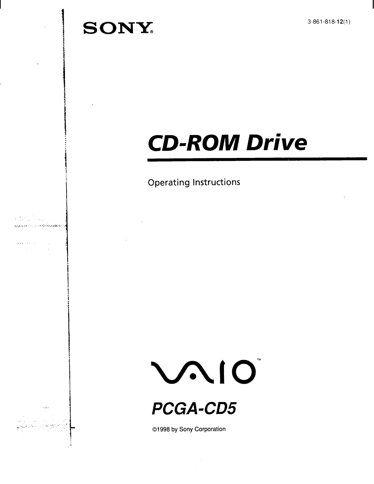 Sony PCGA-CD5 User Manual