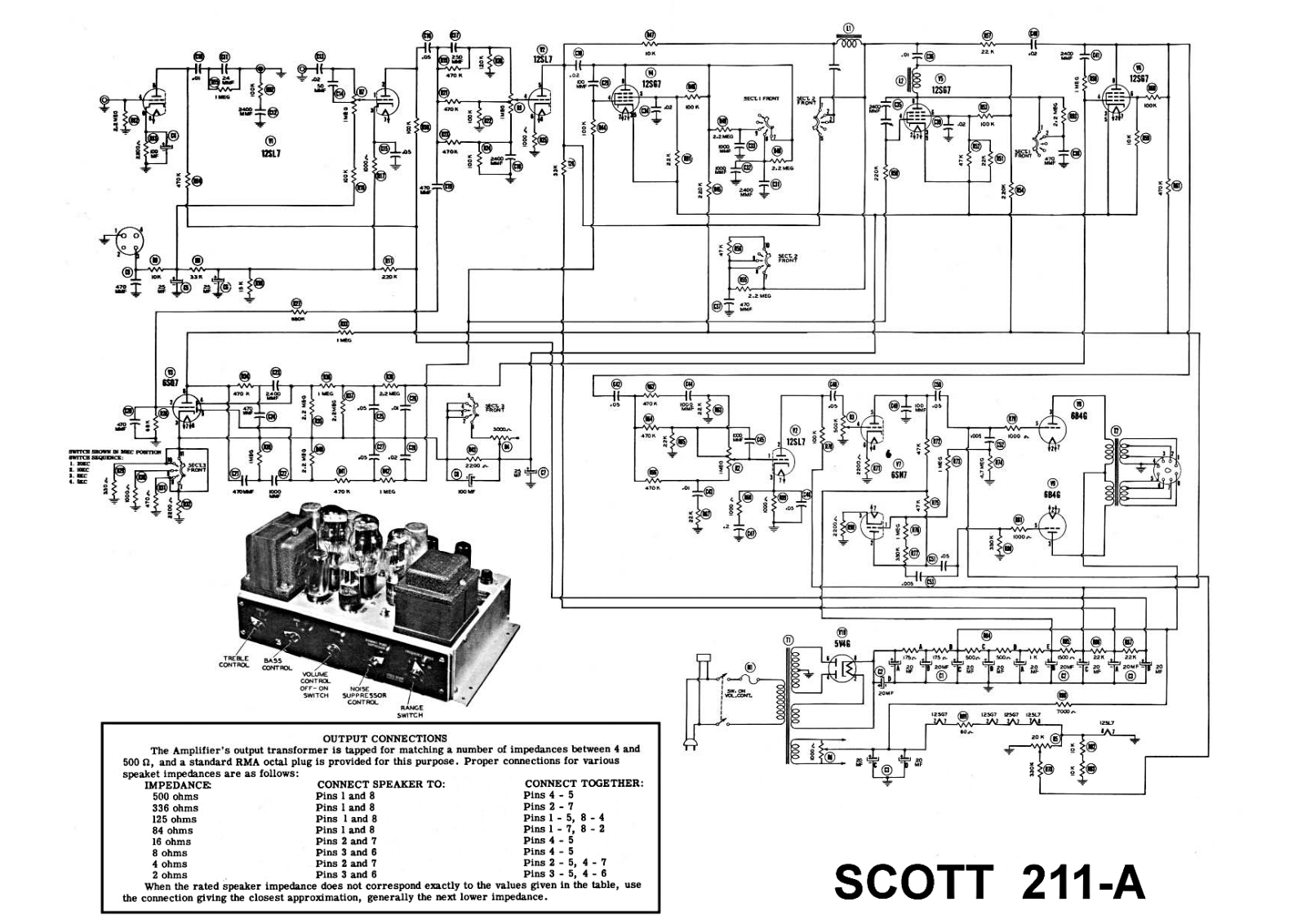 Scott 211A Schematic