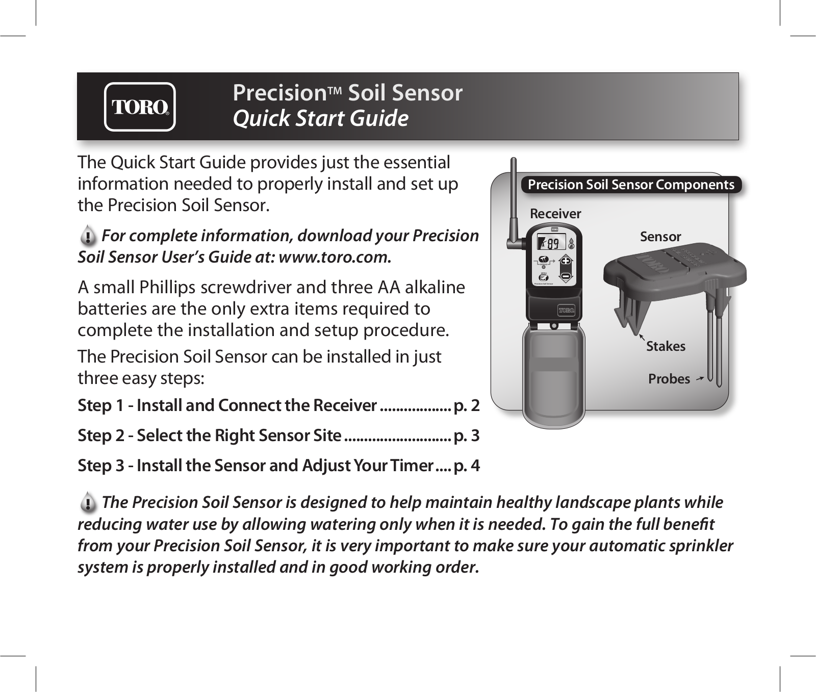 Toro Precision Soil Sensor Basic manual