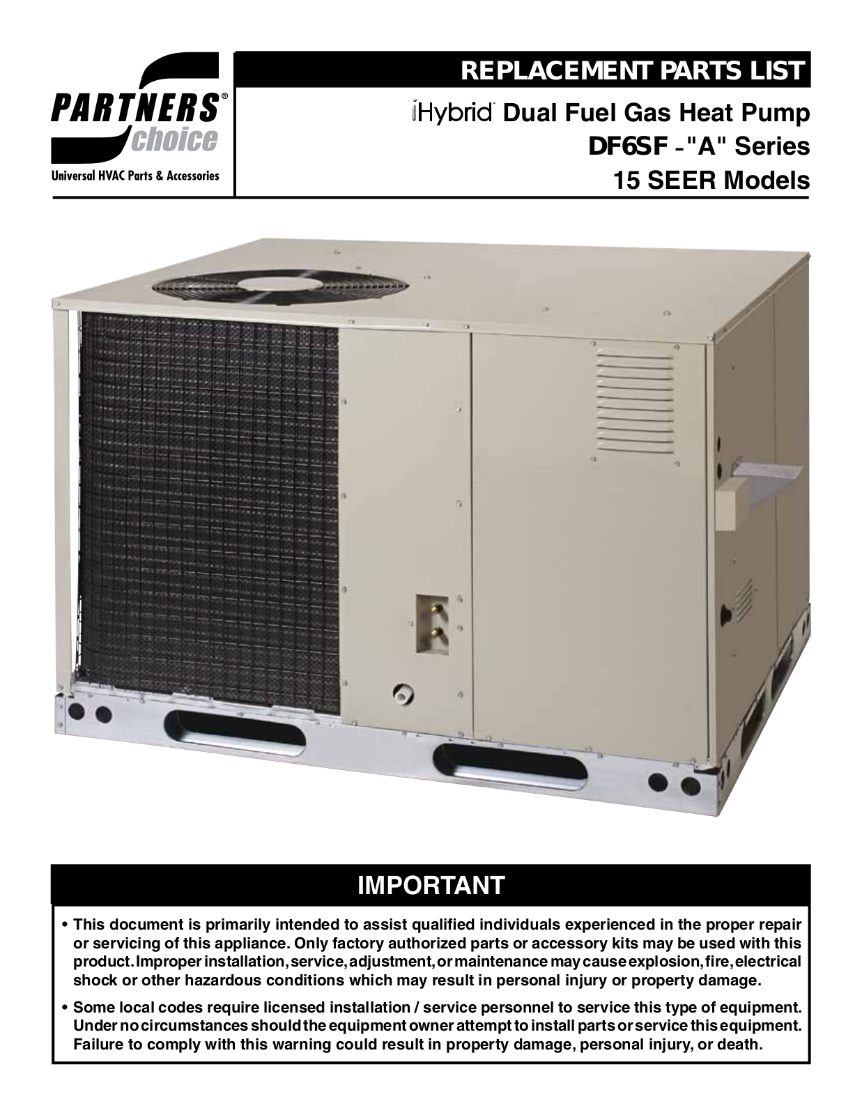 Reznor DF6SF User Manual