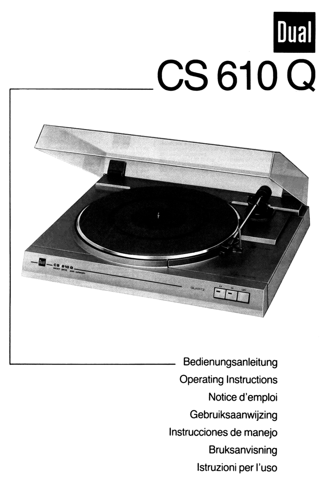 Dual CS-610-Q Owners manual