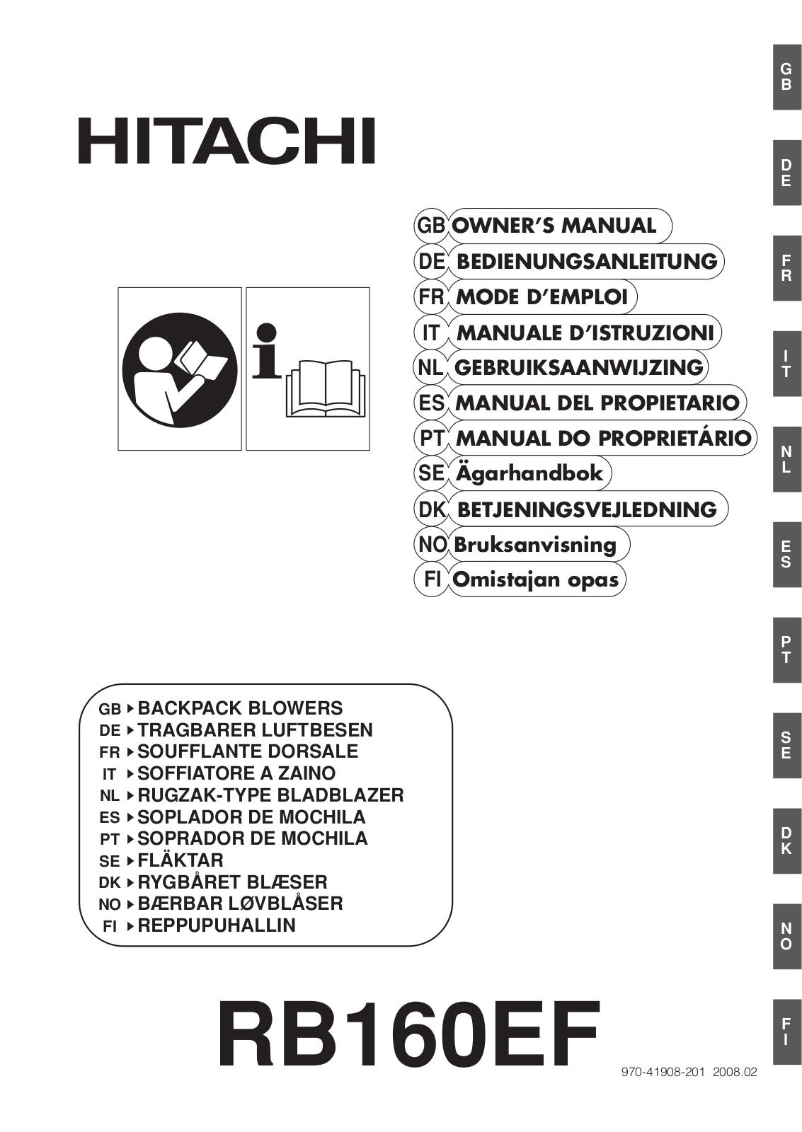 Hitachi RB160EF User Manual