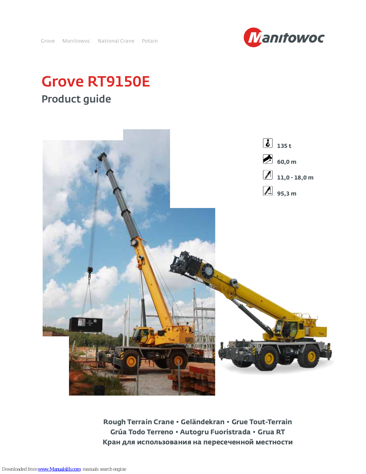 Manitowoc RT9150E Product Manual